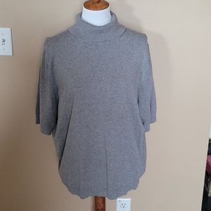 Lane Bryant Short Sleeve Turtle Neck Sweater -Grey